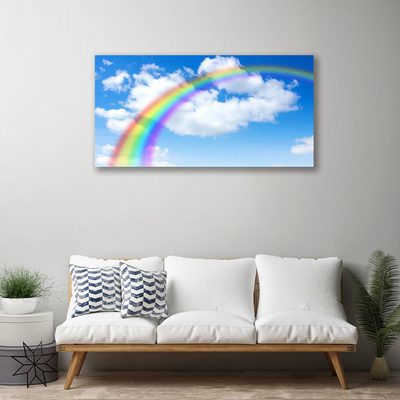 Quadro stampa su tela Arcobaleno Cielo Nuvole Natura