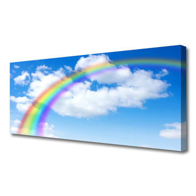 Quadro stampa su tela Arcobaleno Cielo Nuvole Natura