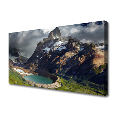 Quadro su tela Paesaggio della baia di montagna