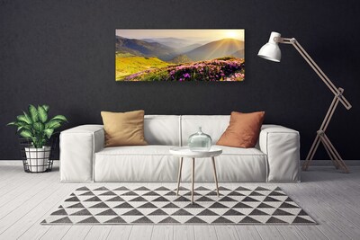 Foto quadro su tela Paesaggio del prato di montagna