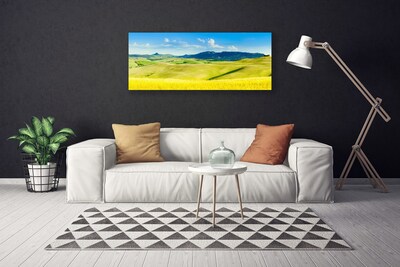 Quadro su tela Paesaggio delle montagne del villaggio