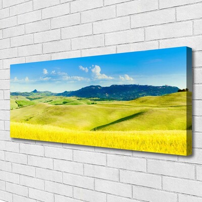 Quadro su tela Paesaggio delle montagne del villaggio