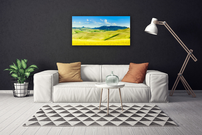 Quadro su tela Paesaggio delle montagne del villaggio