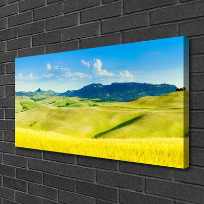 Quadro su tela Paesaggio delle montagne del villaggio