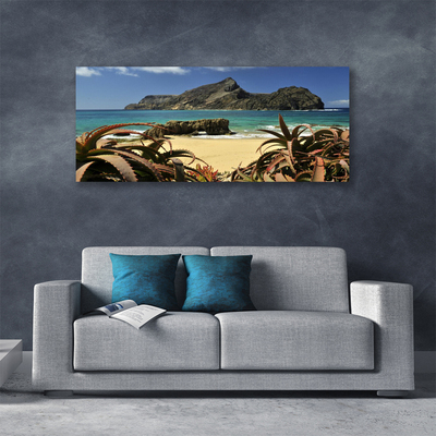 Quadro su tela Paesaggio della roccia del mare della spiaggia