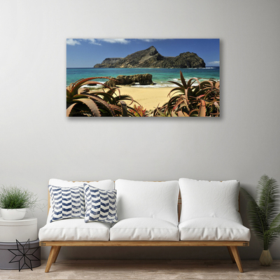 Quadro su tela Paesaggio della roccia del mare della spiaggia