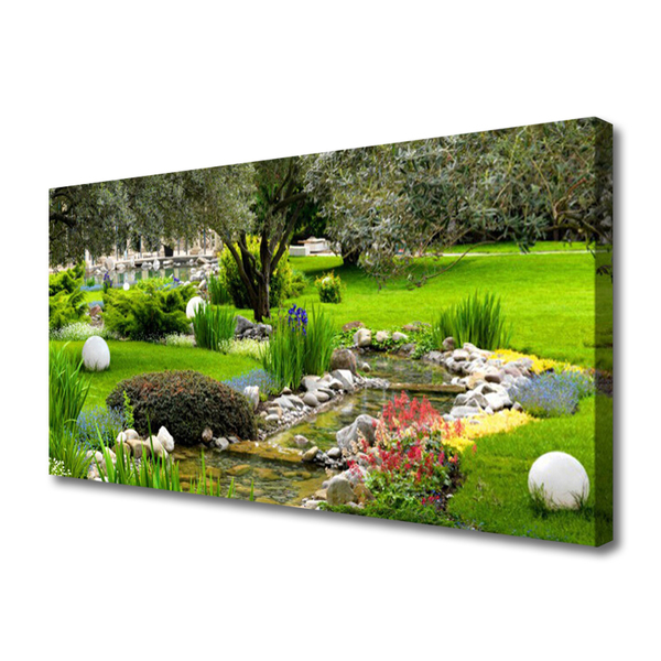 Quadro su tela Giardino Natura Albero Fiori