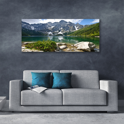 Quadro su tela Paesaggio di montagna del lago