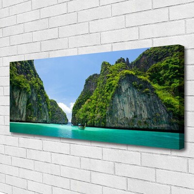 Quadro su tela Montagne, acqua, paesaggio della baia