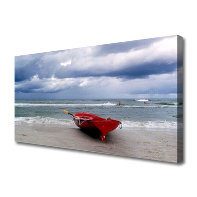 Quadro su tela Barca, Spiaggia, Mare, Paesaggio