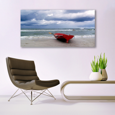 Quadro su tela Barca, Spiaggia, Mare, Paesaggio