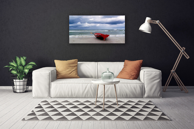 Quadro su tela Barca, Spiaggia, Mare, Paesaggio