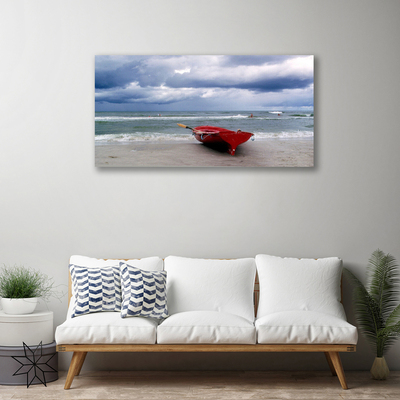 Quadro su tela Barca, Spiaggia, Mare, Paesaggio