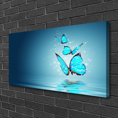 Quadro su tela Farfalle Blu. Acqua Art