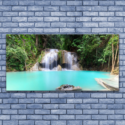 Foto quadro su tela Cascata Lago Natura