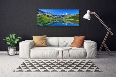 Quadro stampa su tela Paesaggio del lago di montagna