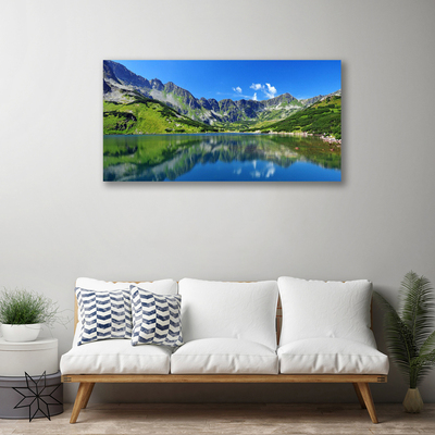 Quadro stampa su tela Paesaggio del lago di montagna