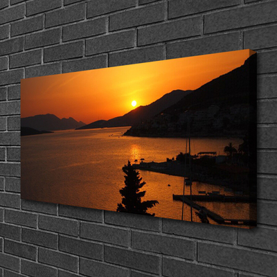 Quadro su tela Paesaggio di montagna del mare