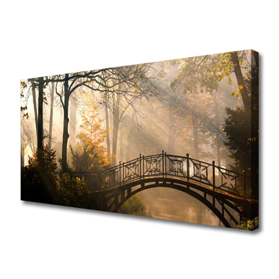 Quadro su tela Architettura del ponte della foresta