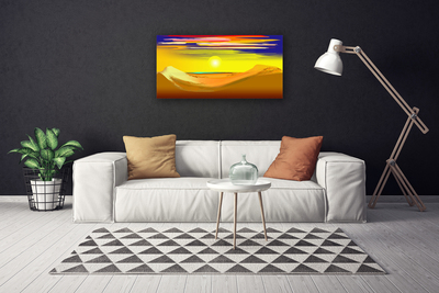 Quadro su tela Arte del sole del deserto