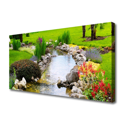 Quadro su tela Giardino Lago Natura