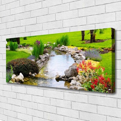 Quadro su tela Giardino Lago Natura