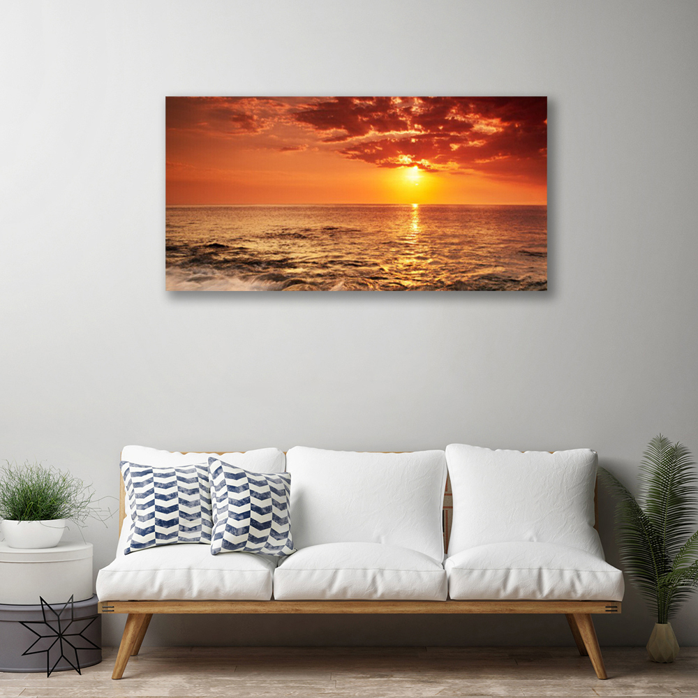 Quadro su tela 100x40 cm - Sulle acque grandi e limpide