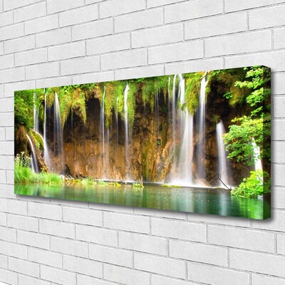 Quadro su tela Cascata Lago Natura