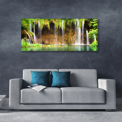 Quadro su tela Cascata Lago Natura