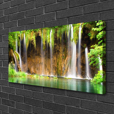 Quadro su tela Cascata Lago Natura