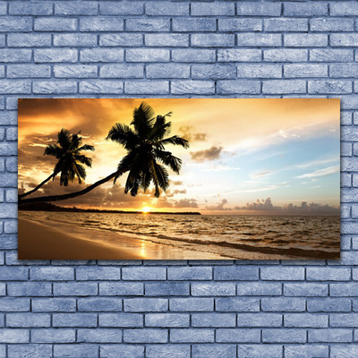 Quadro su tela Paesaggio della spiaggia delle palme