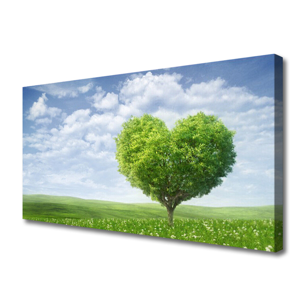 Quadro su tela Albero, cuore, natura