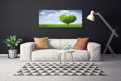 Quadro su tela Albero, cuore, natura