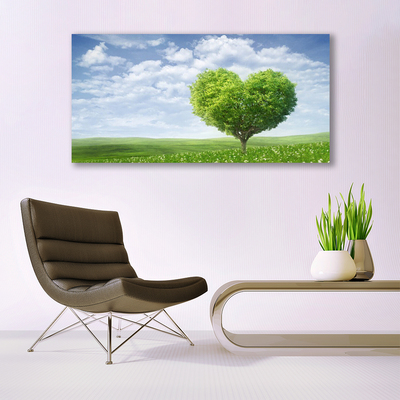 Quadro su tela Albero, cuore, natura