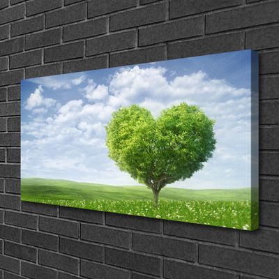 Quadro su tela Albero, cuore, natura