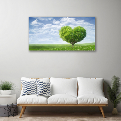 Quadro su tela Albero, cuore, natura