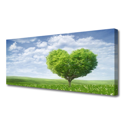 Quadro su tela Albero, cuore, natura