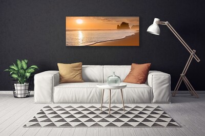 Quadro su tela Paesaggio del sole della spiaggia del mare