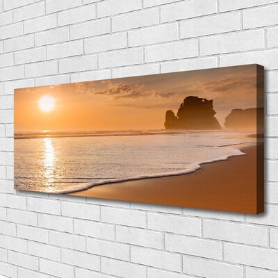 Quadro su tela Paesaggio del sole della spiaggia del mare