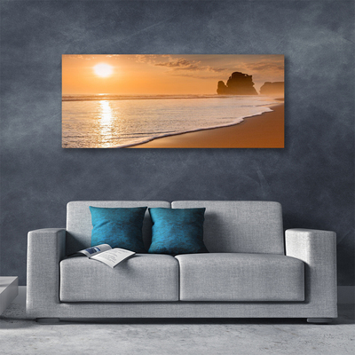 Quadro su tela Paesaggio del sole della spiaggia del mare