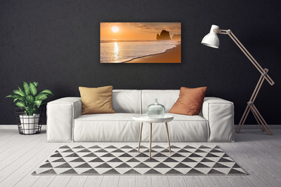 Quadro su tela Paesaggio del sole della spiaggia del mare