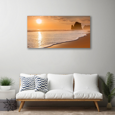 Quadro su tela Paesaggio del sole della spiaggia del mare