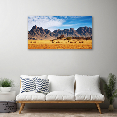 Quadro su tela Paesaggio delle montagne del deserto