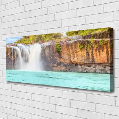 Quadro su tela Paesaggio del lago della cascata