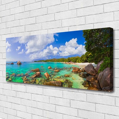 Quadro su tela Paesaggio della spiaggia del mare