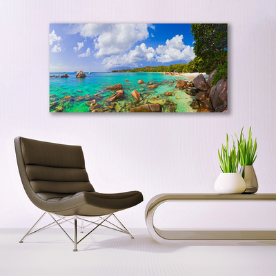 Quadro su tela Paesaggio della spiaggia del mare