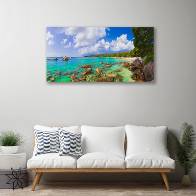 Quadro su tela Paesaggio della spiaggia del mare