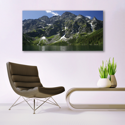 Quadro su tela Montagna del paesaggio del lago della foresta