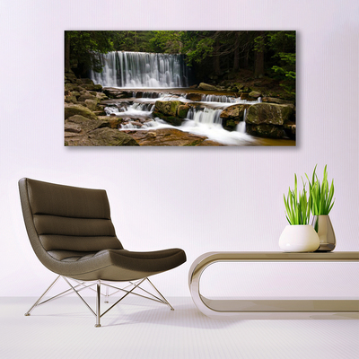 Quadro su tela Cascata della natura della foresta