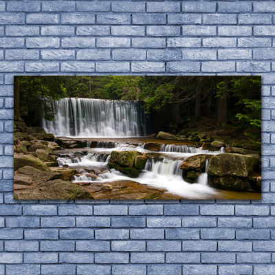 Quadro su tela Cascata della natura della foresta